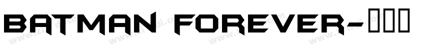 batman forever字体转换